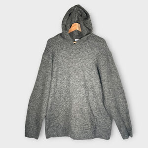 OLD NAVY Pullover Knit Sweater Hoodie Men's XL Gray Pockets Casual NEW